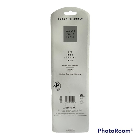 Conair Curls N' Curls 5/8 Inch Curling Iron Cool Tip 5 Ft Swivel Cord - Picture 6 of 11